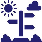 Weather and trail signage icon