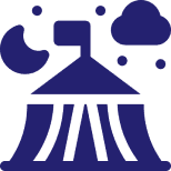 Overnight camping icon